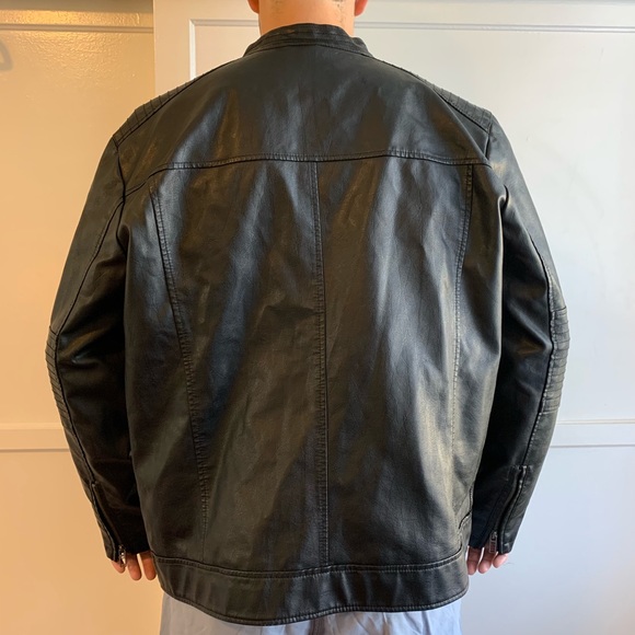 NWT Men’s XXL Vegan Leather Moto Jacket - Picture 5 of 8